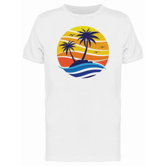 Palm Tree Beach Graphic Tee Men's -Image by Shutterstock