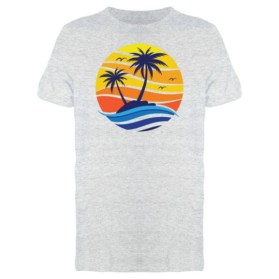 Palm Tree Beach Graphic Tee Men's -Image by Shutterstock