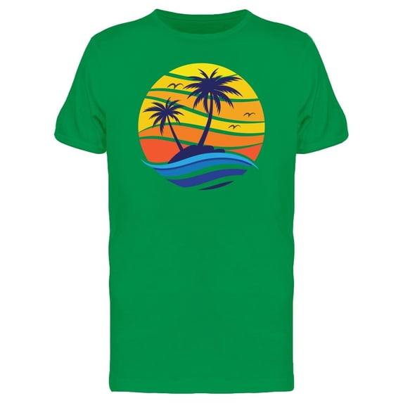 Palm Tree Beach Graphic Tee Men's -Image by Shutterstock