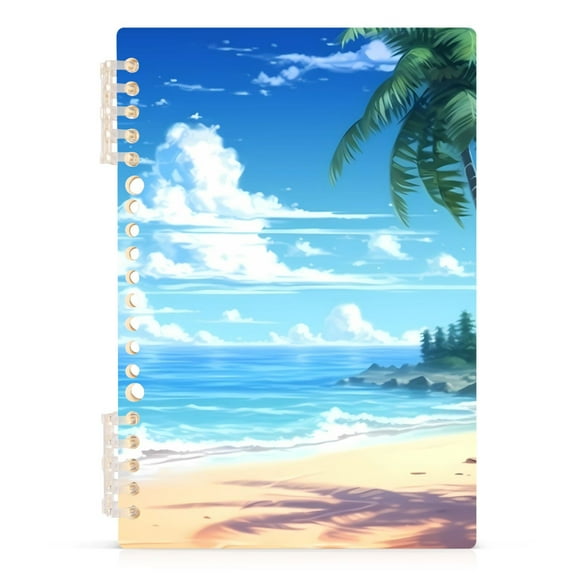 Palm Tree Beach Spiral Journal Notebook College Ruled Notebook 8.3" x 5.7" A5 Lined Thick Paper Page
