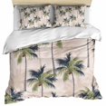 thumbnail image 1 of Palm Tree Bedding 3 Piece Duvet Cover Set Queen Size, Tropical Coconut Botanical Summer Seaside Soft Microfiber Comforter Cover with Zipper Closure & Pillowcases, Wrinkle & FadeResistant Quilt Cover, 1 of 9