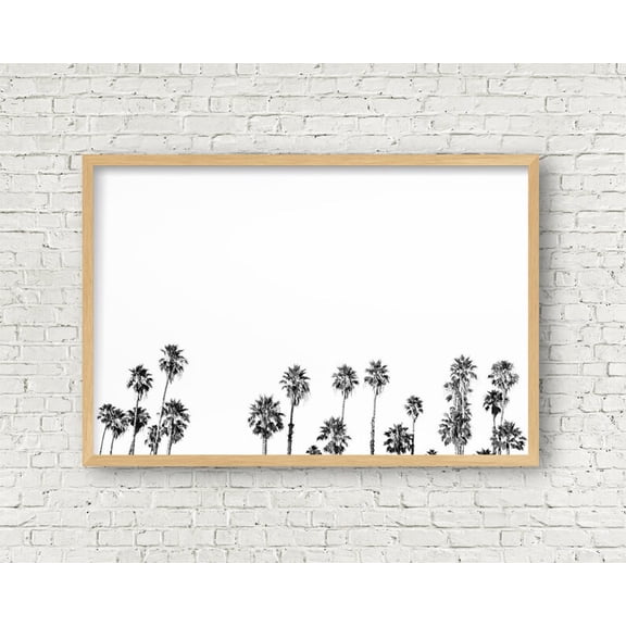 Palm Tree Boho Modern Tropical Beach Wall Art Summer Poster, Unframed Canvas 12x16in