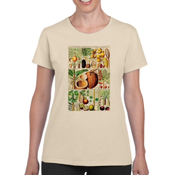 Palm Tree Chart. T-Shirt Women -Vision Studio Designs, Female Large