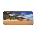 thumbnail image 1 of Palm Tree Computer Mouse Pad, Tropical Beach Serenity in Nature Exotic Fruit Coconut Rocks Seascape Print, Rectangle Non-Slip Rubber Mousepad X-Large, 35" x 15" Gaming Size, Green Brown, by Ambesonne, 1 of 2