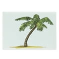 thumbnail image 1 of Palm Tree Cutting Board, Cartoon Palm Tree Image Tropical Plant and Sand Serenity Nature Foliage Print, Decorative Tempered Glass Cutting and Serving Board, Large Size, Green Brown, by Ambesonne, 1 of 1