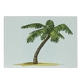 thumbnail image 1 of Palm Tree Cutting Board, Cartoon Palm Tree Image Tropical Plant and Sand Serenity Nature Foliage Print, Decorative Tempered Glass Cutting and Serving Board, Small Size, Green Brown, by Ambesonne, 1 of 5