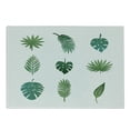 thumbnail image 1 of Palm Tree Cutting Board, Tropical Paradise Island Nature Theme Hand Drawn Design with Palm Tree Foliage, Decorative Tempered Glass Cutting and Serving Board, Small Size, Green White, by Ambesonne, 1 of 1