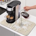thumbnail image 1 of Palm Tree Dish Drying Mats for Kitchen Counter, Tropical Plant Coastal Summer Beige Absorbent Coffee Bar Mat with Non-slip Rubber Backed Quick Drying Dish Rack Pad 16"x24", 1 of 9