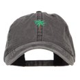 thumbnail image 1 of Palm Tree Embroidered Washed Cap - Black OSFM, 1 of 5