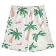 thumbnail image 1 of Palm Tree Footprints Pattern Athletic Shorts Breathable with Comfort Fit Drawstring Casual Sweatshorts Medium, 1 of 9