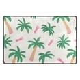 thumbnail image 1 of Palm Tree Footprints Pattern Memory Foam Area Rug 31"x20" Non Slip, Absorbent, Fade Proof for Living Room, Bedroom, Office, 1 of 7