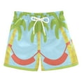 thumbnail image 1 of Palm Tree Hammock Boys' Swim Trunks Beach Pool Shorts Quick Dry Soft Fabric Classic Fit, 1 of 8