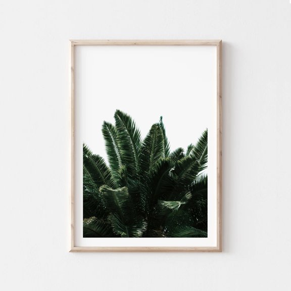 Palm Tree II Poster, Tropical Beach Wall Art Print