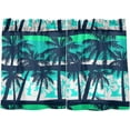 thumbnail image 1 of Palm Tree Kitchen Curtains 2 Panels UV Protected Tier Curtains, Half Window Curtains Kitchen Tiers for Guest Room Bathroom Sink Laundry Room Basement,24 x 27 Inch, 1 of 7