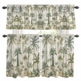 thumbnail image 1 of Palm Tree Kitchen Curtains Sets for Windows 36 Inch Length, Sage Green Tropical Nature Plant Watercolor Rod Pocket Window Treatments Tier Curtains and Valances Set for Bedroom/Bathroom, 1 of 8