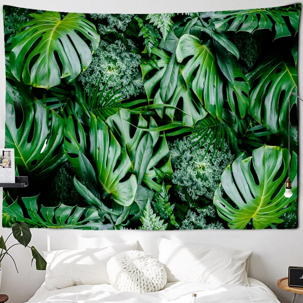 Palm Tree Leaf Tapestry Wall Hanging Tropical Plant Bohemian Style ...