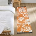 thumbnail image 1 of Palm Tree Leaves Flowers Hawaii Style Bedside Runner Rug 2'x 6' Non Slip Carpet Floor Mat Area Rug, 1 of 8