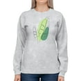 thumbnail image 1 of Palm Tree Leaves Modern Sweatshirt Women -Image by Shutterstock, Female Small, 1 of 4