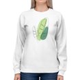 thumbnail image 1 of Palm Tree Leaves Modern Sweatshirt Women -Image by Shutterstock, Female Small, 1 of 4