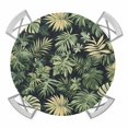 thumbnail image 1 of Palm Tree Leaves Round Tablecloth for 45-54 Inch Tables, Fitted Table Cover with Elastic Edge, Summer Tropical Green Botanical Waterproof Outdoor Table Cloth Protector for Patio Garden Dinner Picnic, 1 of 9