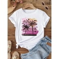 thumbnail image 1 of Palm Tree & Letter Graphic Tee, 1 of 5