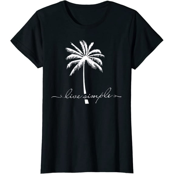 Palm Tree Live Simple Summer Vacation T-Shirt