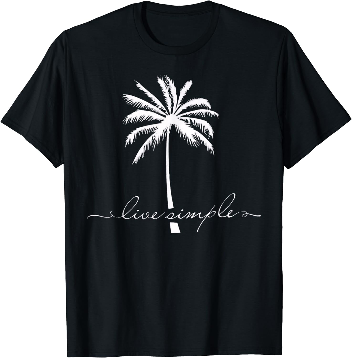 Palm tree live simple summer vacation t shirt walmart
