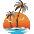 thumbnail image 1 of Palm Tree Metal Wall Decor Beach Metal Wall Art Vivid Colorful Coconut Bird Rustic Iron Hanging Ornament Sculpture Sign for DIY Making, 1 of 9