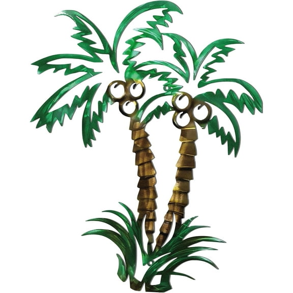 Palm Tree Metal Wall Decor Tropical Beach Wall Art Beach Outdoor Decor Tropical Metal Contemporary Coastal Tree Sculptures for Indoor or Outdoor