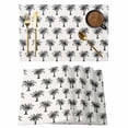 thumbnail image 1 of Palm Tree Placemats Set of 6, Farmhouse Summer Botanical Green Tropical Plants Placemats for Dining Table, Place Mats for Kitchen Tabletop, Waterproof Wipeable Dining Table Mats Set, 1 of 9