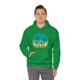 thumbnail image 1 of Palm Tree Retro Sunset Surf Hoodie Unisex Heavy Blend™ Hooded Sweatshirt, 1 of 9