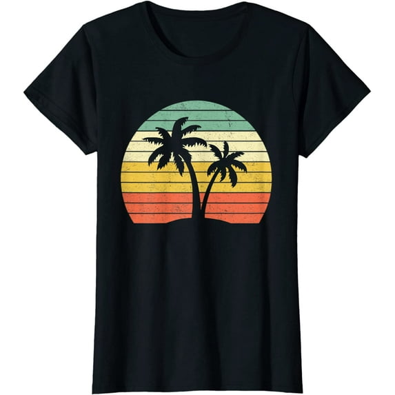 Palm Tree Retro Tropical Beach Shirt T-Shirt