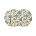 thumbnail image 1 of Palm Tree Round 13 Inch Placemats Set of 2, Sage Green Tropical Nature Plant Watercolor HeatResistant Non Slip Place Mats for Dining Table, Wipeable Braided Kitchen Table Mats for Housewarming, 1 of 9