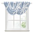Wtaerfall Tree Palm Tree Sheer Waterfall Valance Curtains for Window, Coastal Tropical ...