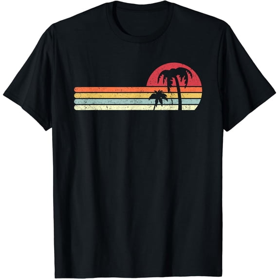 Palm Tree Shirt. Retro Style Tropical Beach T-Shirt