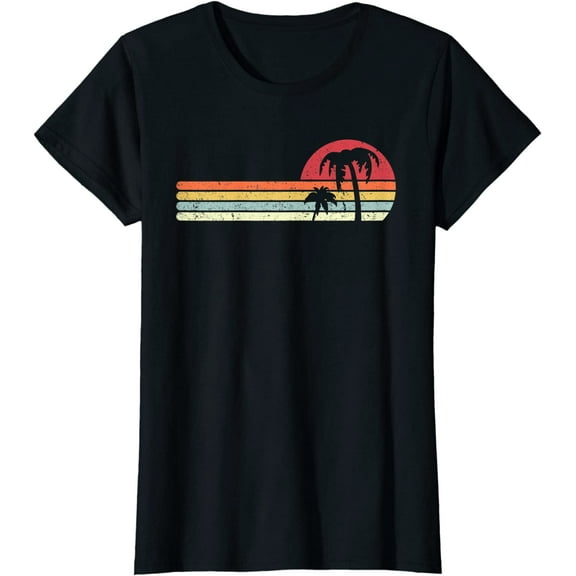 Palm Tree Shirt. Retro Style Tropical Beach T-Shirt