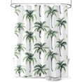 thumbnail image 1 of Palm Tree Shower Curtain, Summer Tropical Tree Waterproof Shower Curtain Set with 12 Hooks Lightweight Washable Fabric Shower Curtains for Bathroom 60x72 Inches, 1 of 6