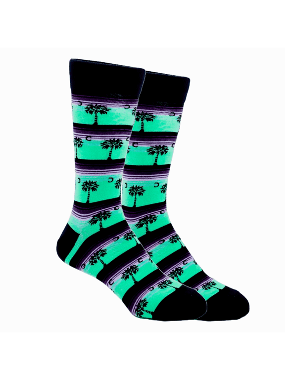 Palm Tree Socks from the Sock Panda (Adult Large - Men's Shoe Sizes 8-12)