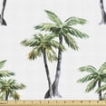 thumbnail image 1 of Ambesonne Palm Tree Fabric by the Yard Upholstery, Watercolor Trees Art, 10 Yards, Grey Green White, 1 of 4