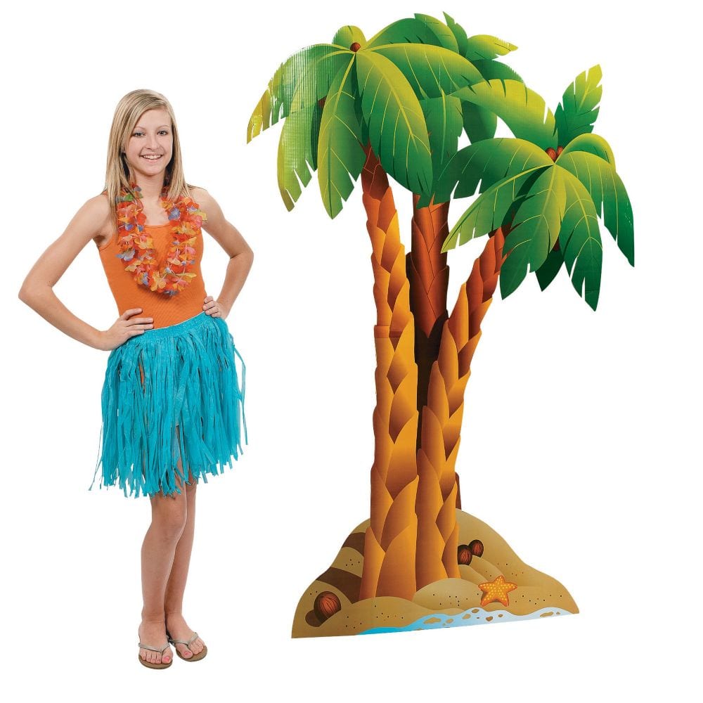 Hawaiian Luau Tropical Palm Tree Standup Decoration 1 Piece