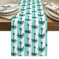thumbnail image 1 of Palm Tree Striped Table Runner - 70 Inch Long, Kitchen Dining Table Runner Dresser Scarves, Summer Tropical Plant Turquoise Lines Farmhouse Decor for Coffee Tables Wedding Party Banquet, 1 of 8