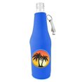 thumbnail image 1 of Palm Tree Sunset Beer Bottle Coolie (Royal Blue With Opener), 1 of 2
