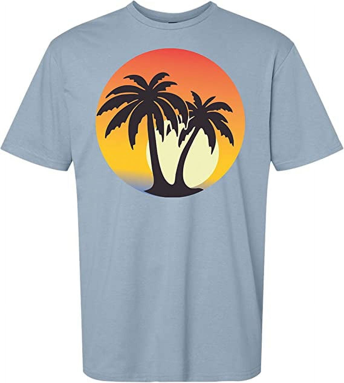 Palm Tree Sunset T Shirt XX Large Irish Green Walmart