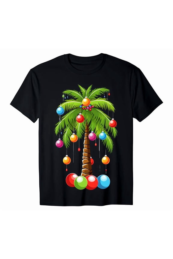 Palm Tree T-Shirt Men's Summer Beach Vibes Graphic Tee