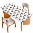 thumbnail image 1 of Palm Tree Table Cloths for 5 Foot Rectangle Tables, Farmhouse Summer Botanical Green Tropical Plants Patio Waterproof Elastic Fitted Tablecloths, Washable Rectangular Table Cover for Camping, 1 of 8