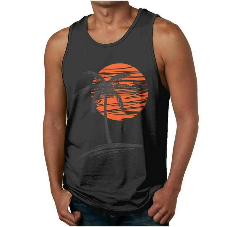 Graphic tanks mens top