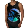 thumbnail image 1 of Palm Tree Tanks Tops for Mens Cool Printed Graphic Sleeveless Tank Top Muscle Shirt for Workout Gym Jogging, 1 of 4