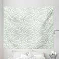 thumbnail image 1 of Palm Tree Tapestry, Abstract Leafage of Exotic Beach Trees with Pastel Display, Fabric Wall Hanging Decor for Bedroom Living Room Dorm, 5 Sizes, Pale Sage Green White, by Ambesonne, 1 of 1