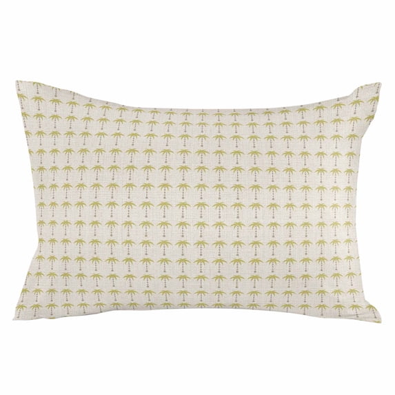 Palm Tree Throw Pillow Cover 16 x 24 Inch Decorative Pillow Cover Summer Tropical Botanical Plants Vintage Beige Lumbar Pillowcase Seasonal Rectangle Cushion Case for Couch Sofa Bed Living Room