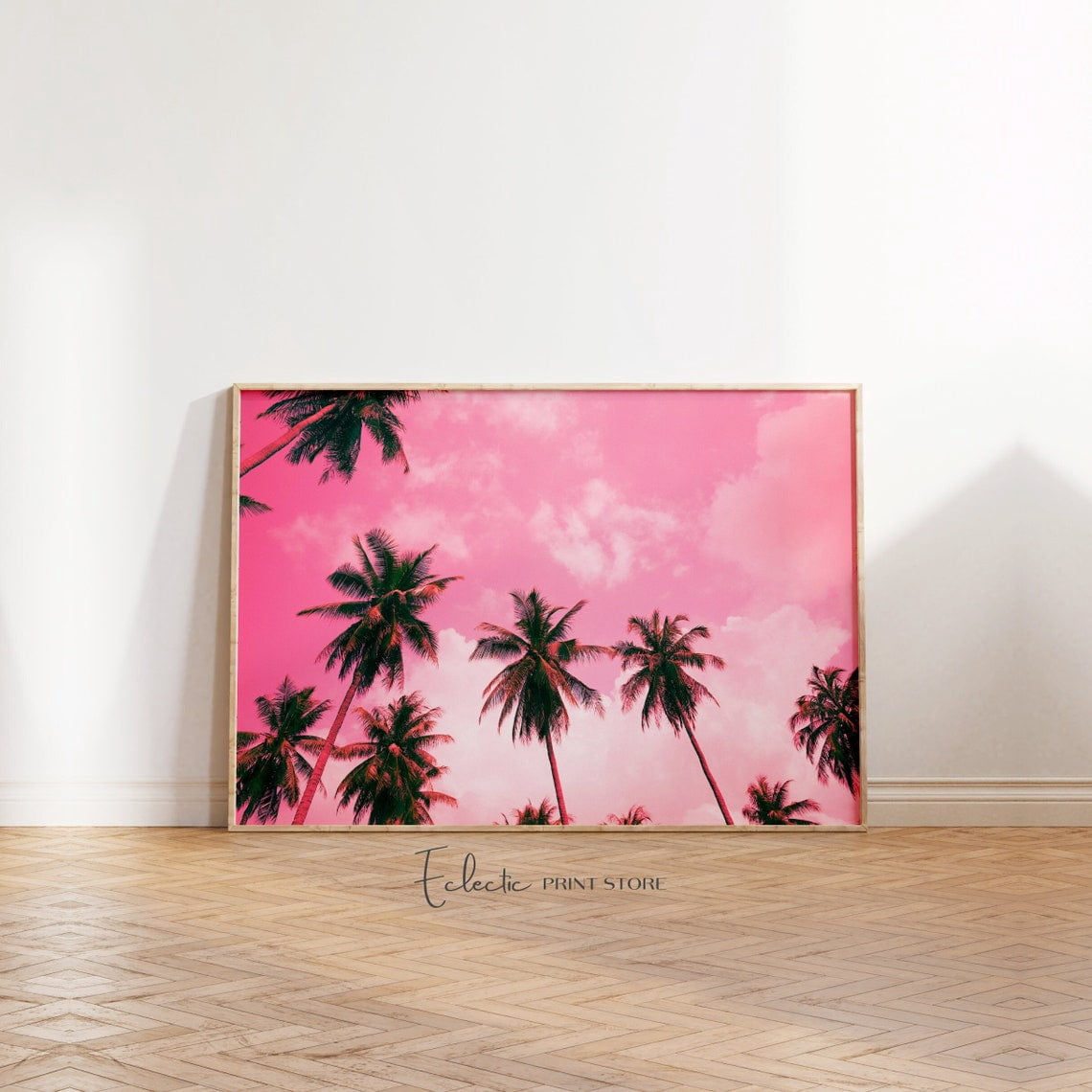 Palm Tree Trendy California Beach House Wall Art Print, Coastal Living ...